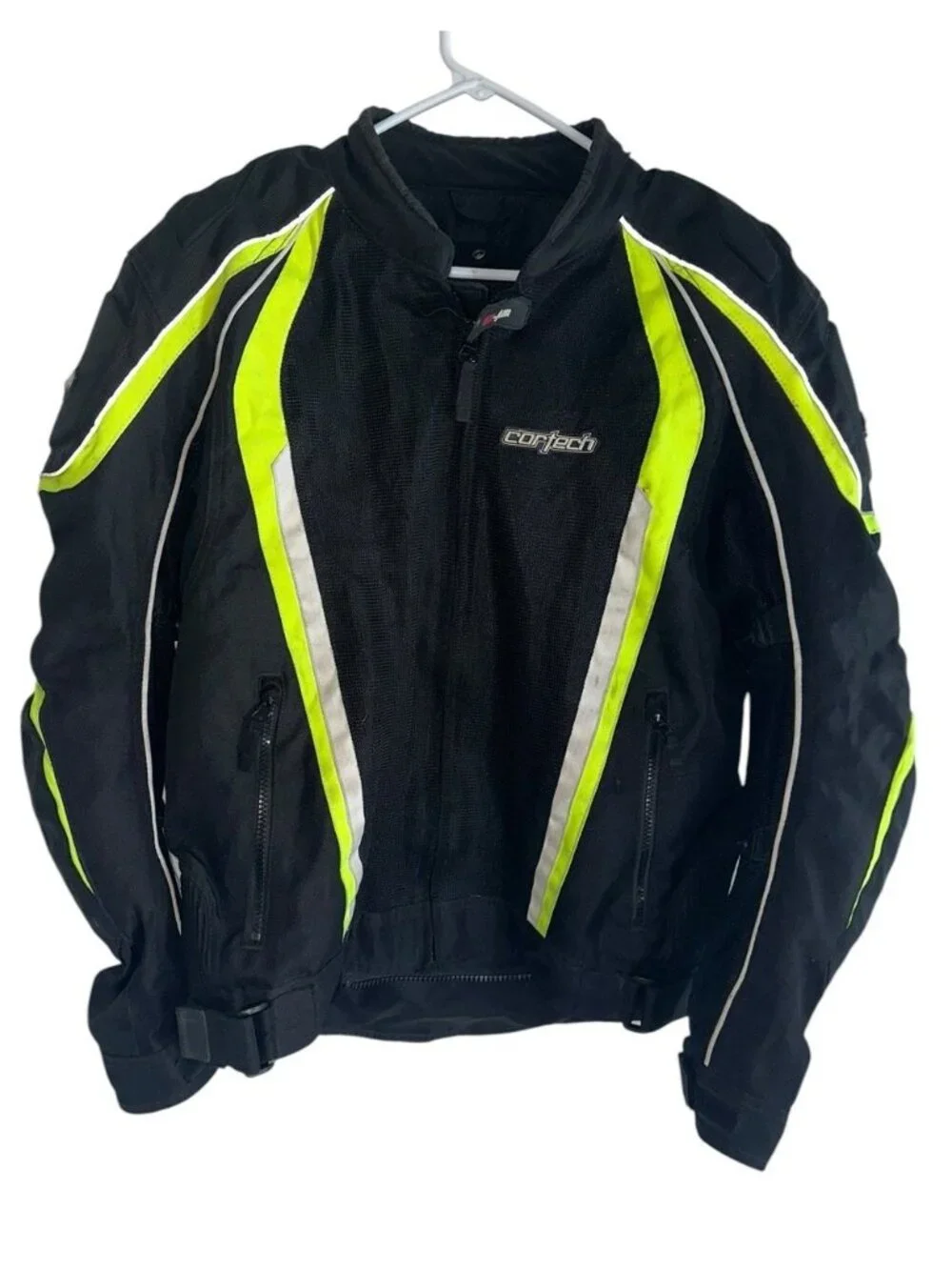 Cortech GX-Sport Air 4 Men’s M Street Racing Motorcycle Jacket Black Hi Vis